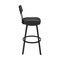 Armen Living Jinab Swivel Counter Stool in Black Metal with Black Faux Leather 840254335202 - alternate 9